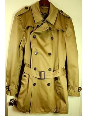 Banana Republic Tan Double-Breasted Trench Coat with Belt size L